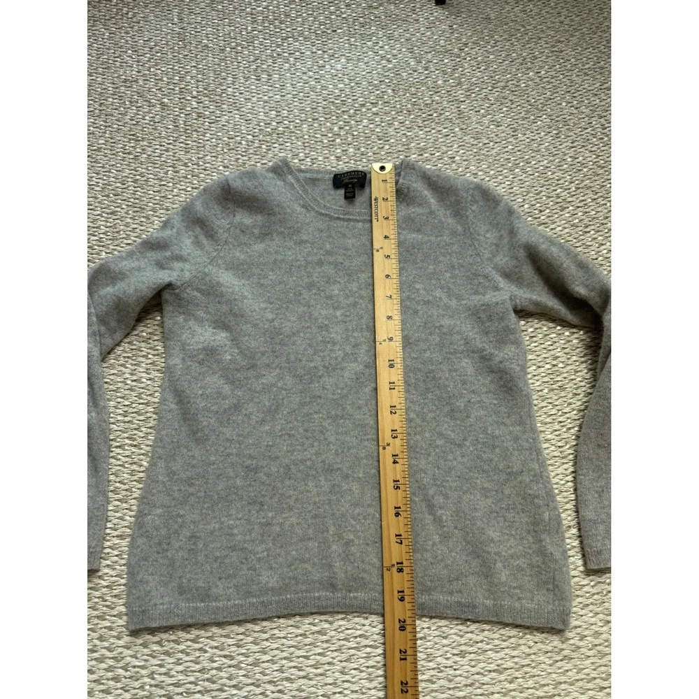 Charter Club Luxury Cashmere Sweater Womens Medium Gray Crewneck Pullover‎ Knit